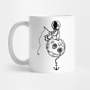 Astronaut Fishing in the Moon Mug